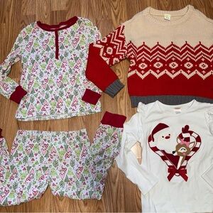 Girls medium festive Christmas clothes bundle